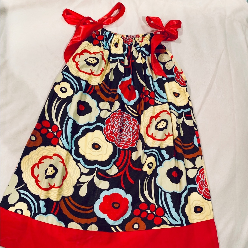 Custom Ribbon Tie Dress: Size Girls 8